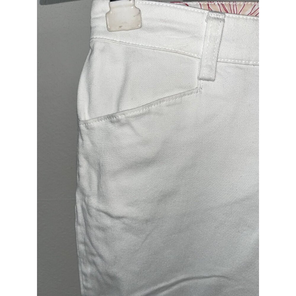 Lee White Capri Jean Women 10P 30X18 Stretch Cotton Blend - Picture 3 of 10